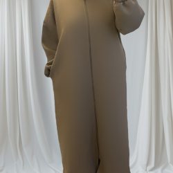 gilet long et mastour taupe 2