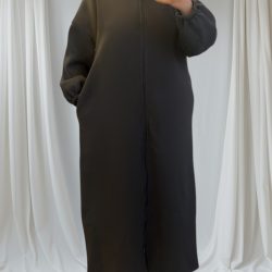 gris foncé gilet long et mastour