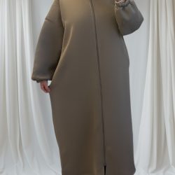 taupe gilet long et mastour 3