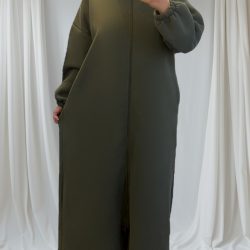 vert kaki gilet long et mastour 3