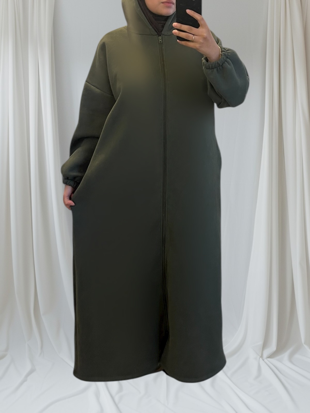 vert kaki gilet long et mastour2